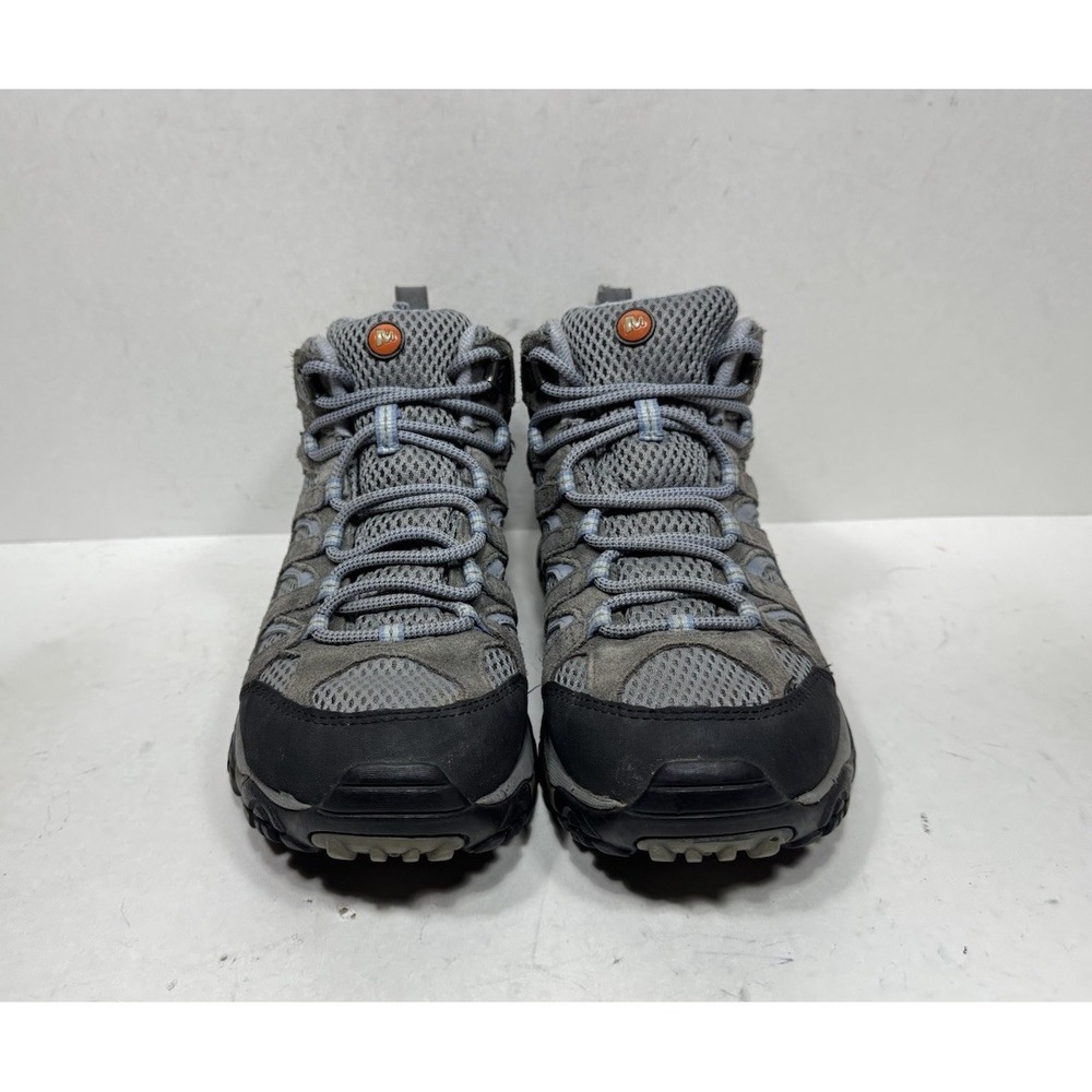 Merrell Moab Mid Waterproof Hiking Boots Womens Size 8 Gray Periwinkle J88792 - Picture 2 of 9
